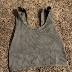 Ribbed Gray Tank Top